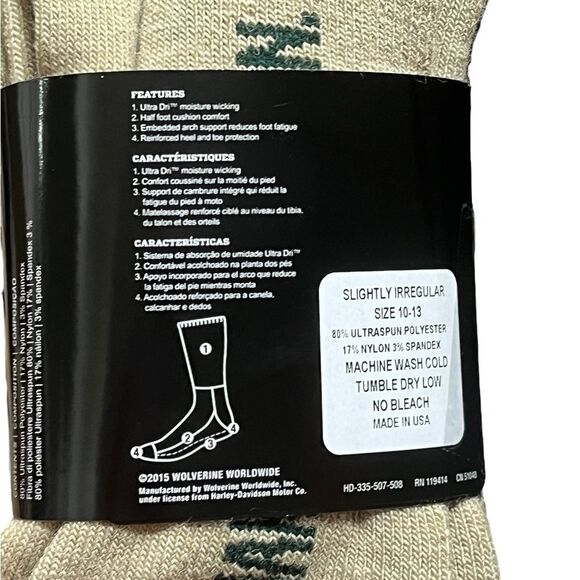 Harley-Davidson All Weather Socks, 2 Pairs, Size L, NWT - Picture 7 of 7